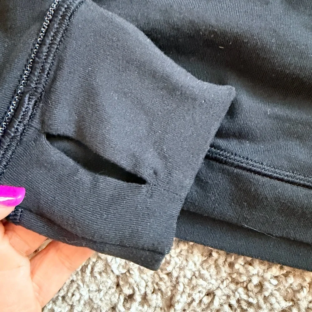 Lululemon Its Rulu Run Long Sleeve Hoodie womens size 6 in black